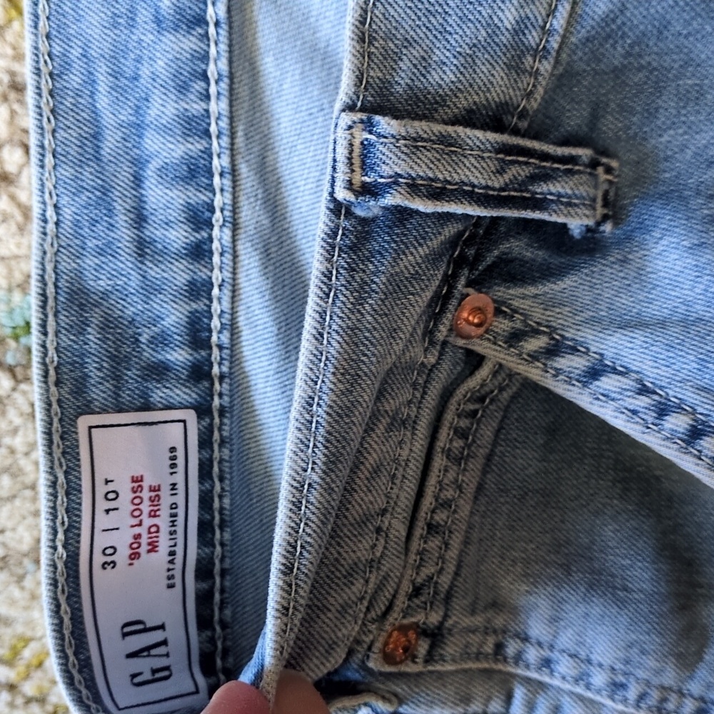 Tall 10T Gap 90s Loose Mid Rise Cargo Jeans - Picture 4 of 9